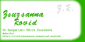 zsuzsanna rovid business card